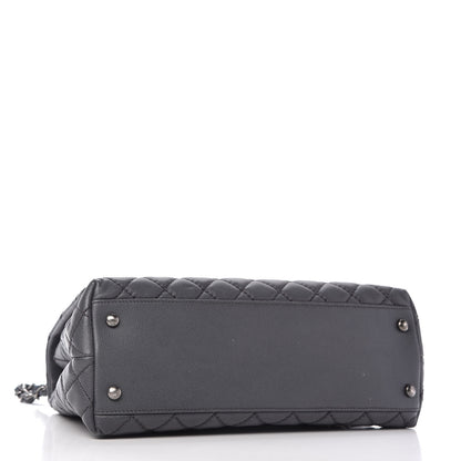 Chanel Caviar Quilted Small Coco Handle Flap Gray 4 of 10