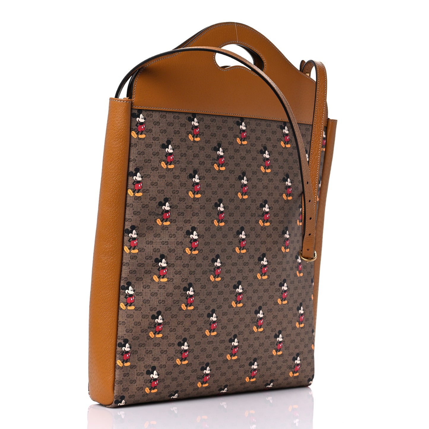 X DISNEY Mini Vintage GG Supreme Monogram Mickey Mouse Top Handle Tote Beige Vintage Sun Oil