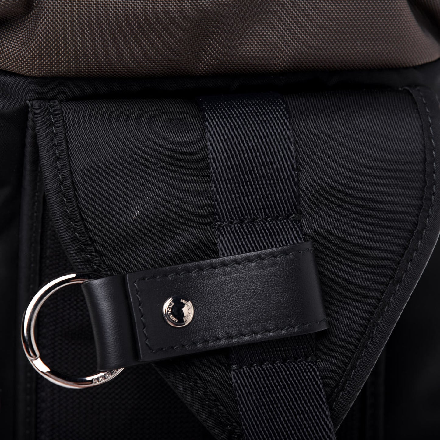 Nylon Medium Leo Sling Bag Black Yellow Grey