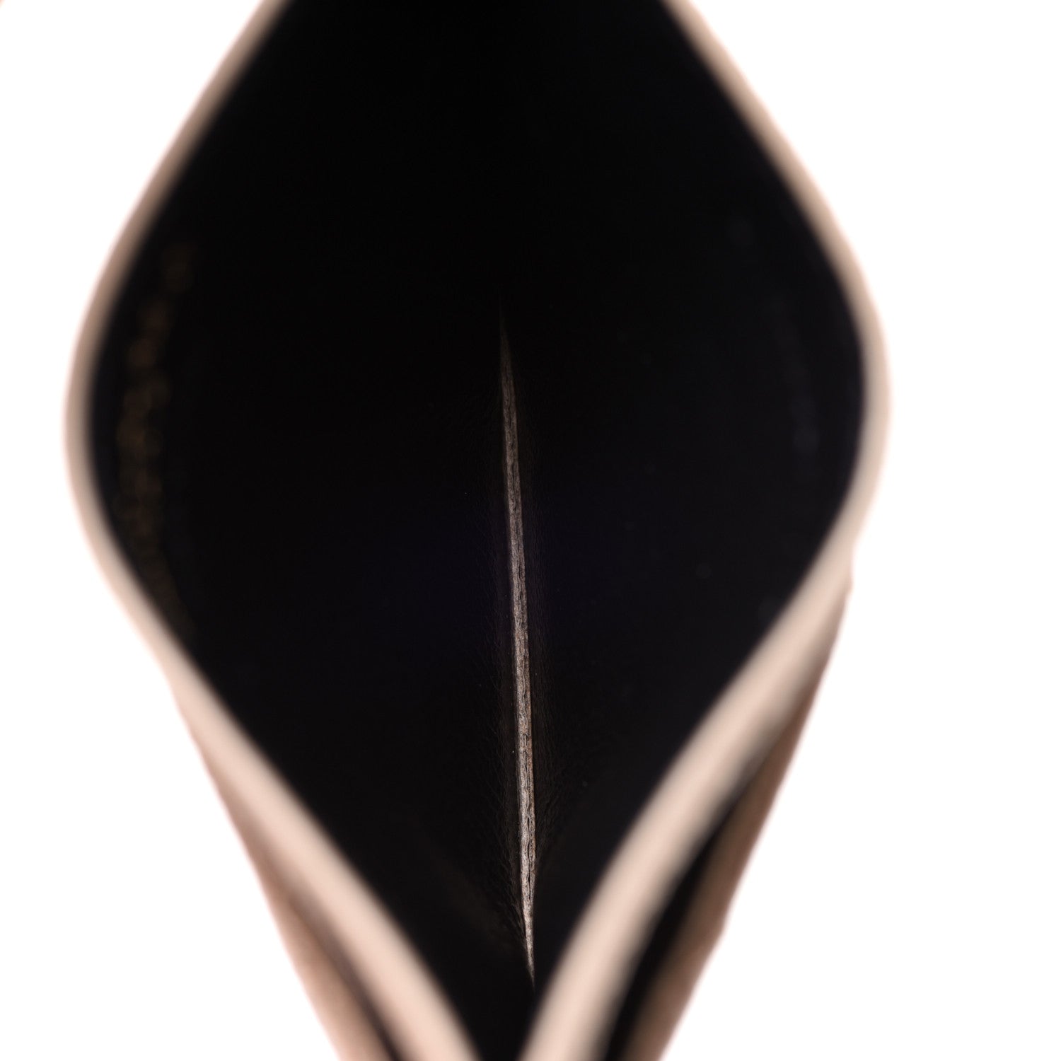 Saint Laurent Grain De Poudre Matelasse Chevron Monogram Credit Card Case Dark Beige 5 of 8