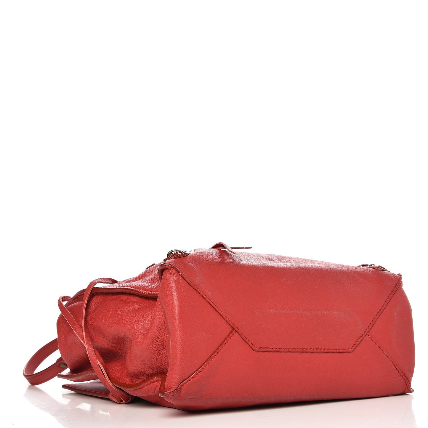 Veau Souple Papier Mini A4 Tote Rouge