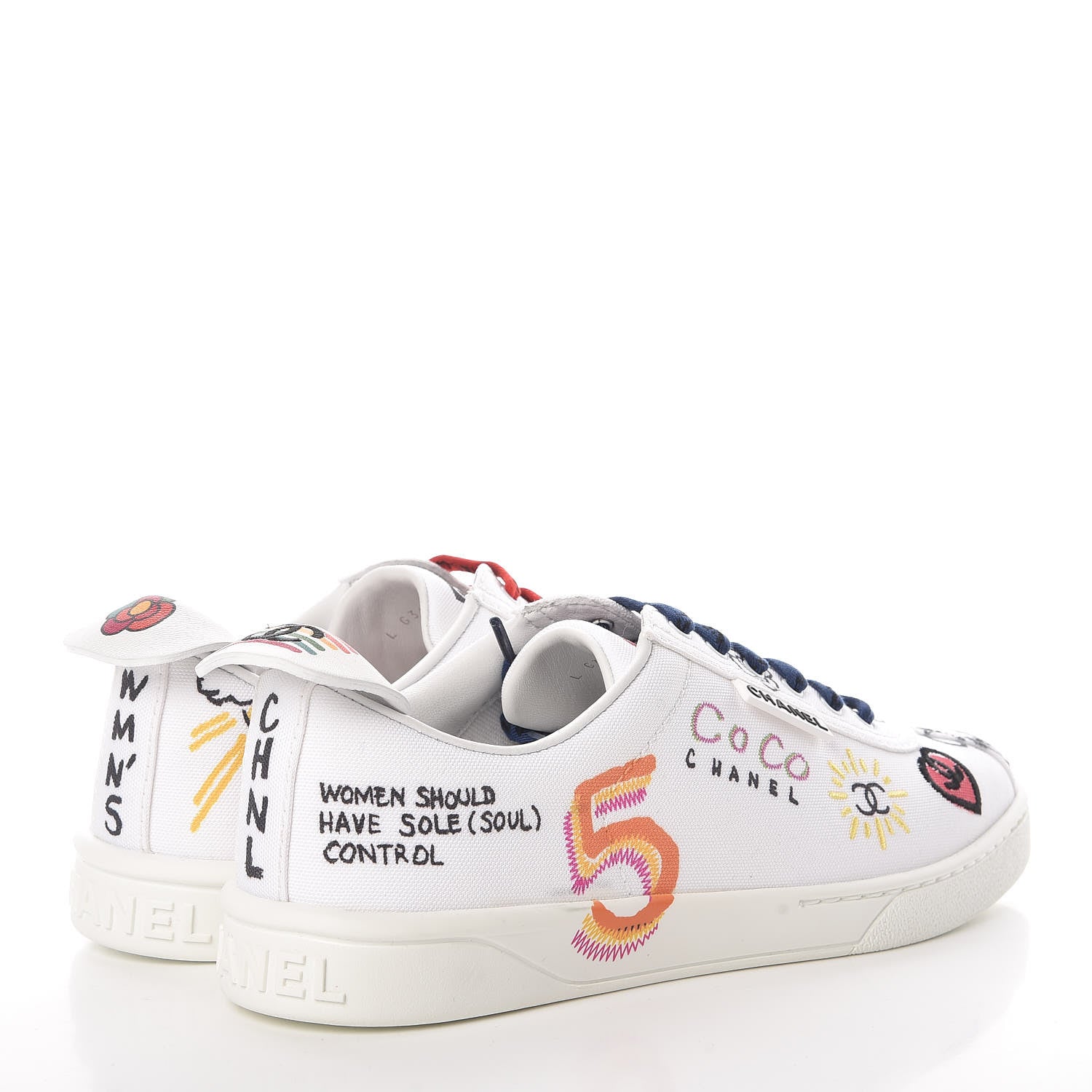 Chanel x Pharrell Williams Calfskin Womens Sneakers 39 White 4 of 14