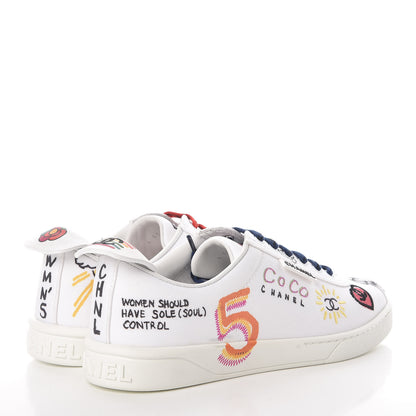 Chanel x Pharrell Williams Calfskin Womens Sneakers 39 White 4 of 14