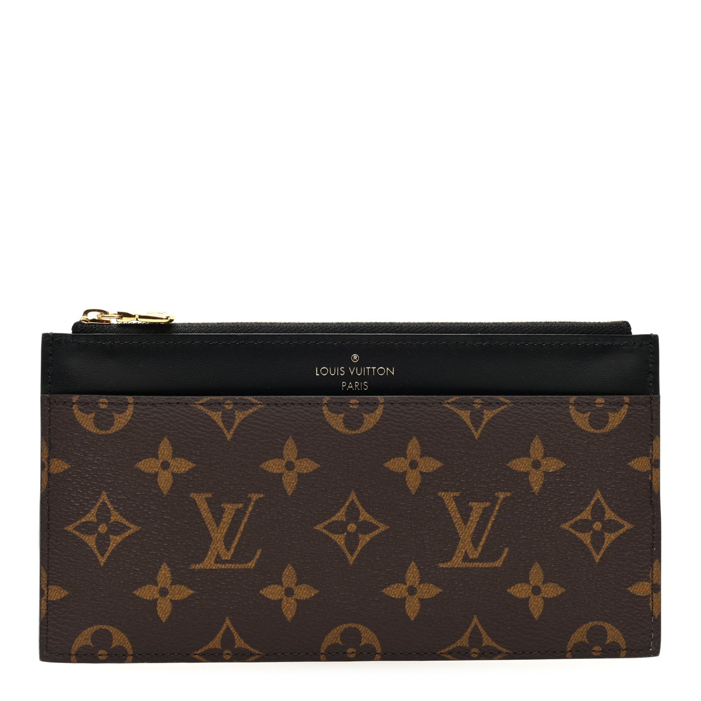 LOUIS VUITTON Monogram Slim Purse Black