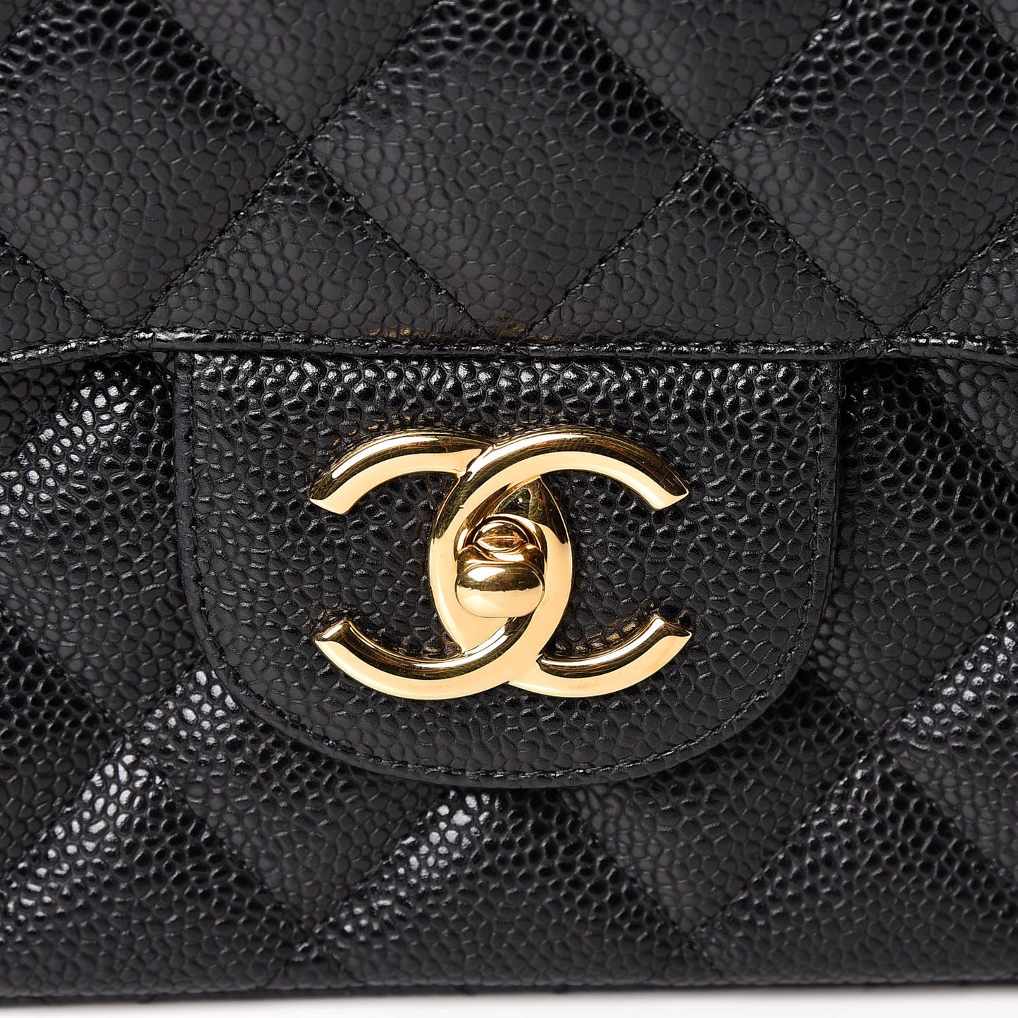 Caviar Quilted Maxi Double Flap Black