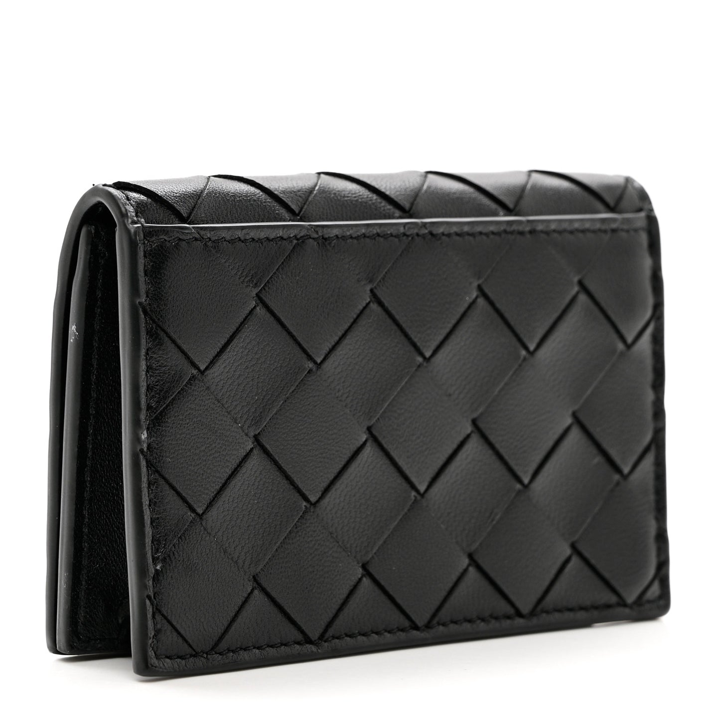 Nappa Intrecciato Card Holder Black