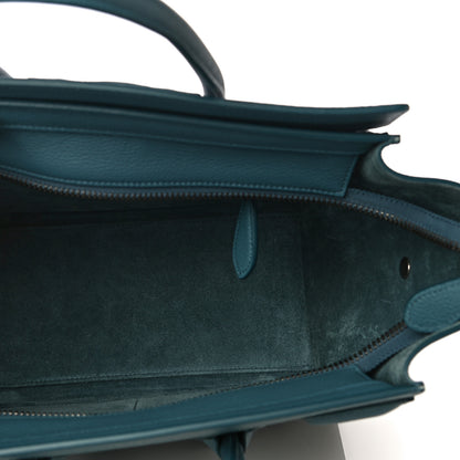 Celine Drummed Calfskin Micro Luggage Celadon 5 of 15