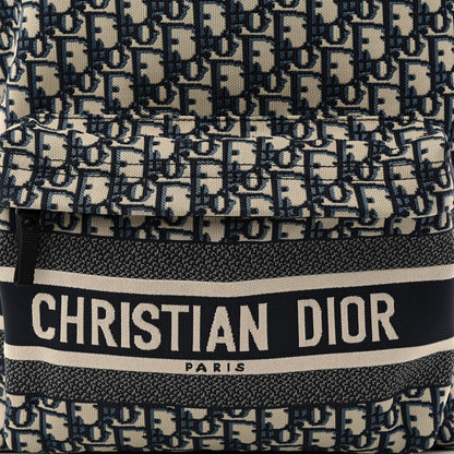 Christian Dior Oblique Diortravel Backpack Blue 8 of 10