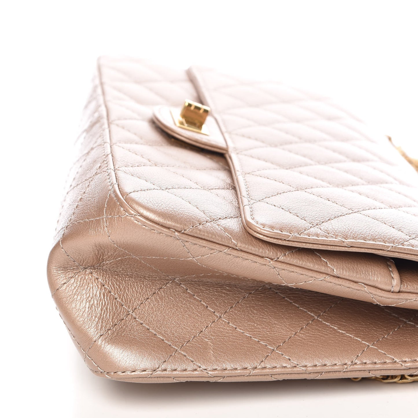 Metallic Calfskin Quilted 2.55 Reissue 226 Flap Gold