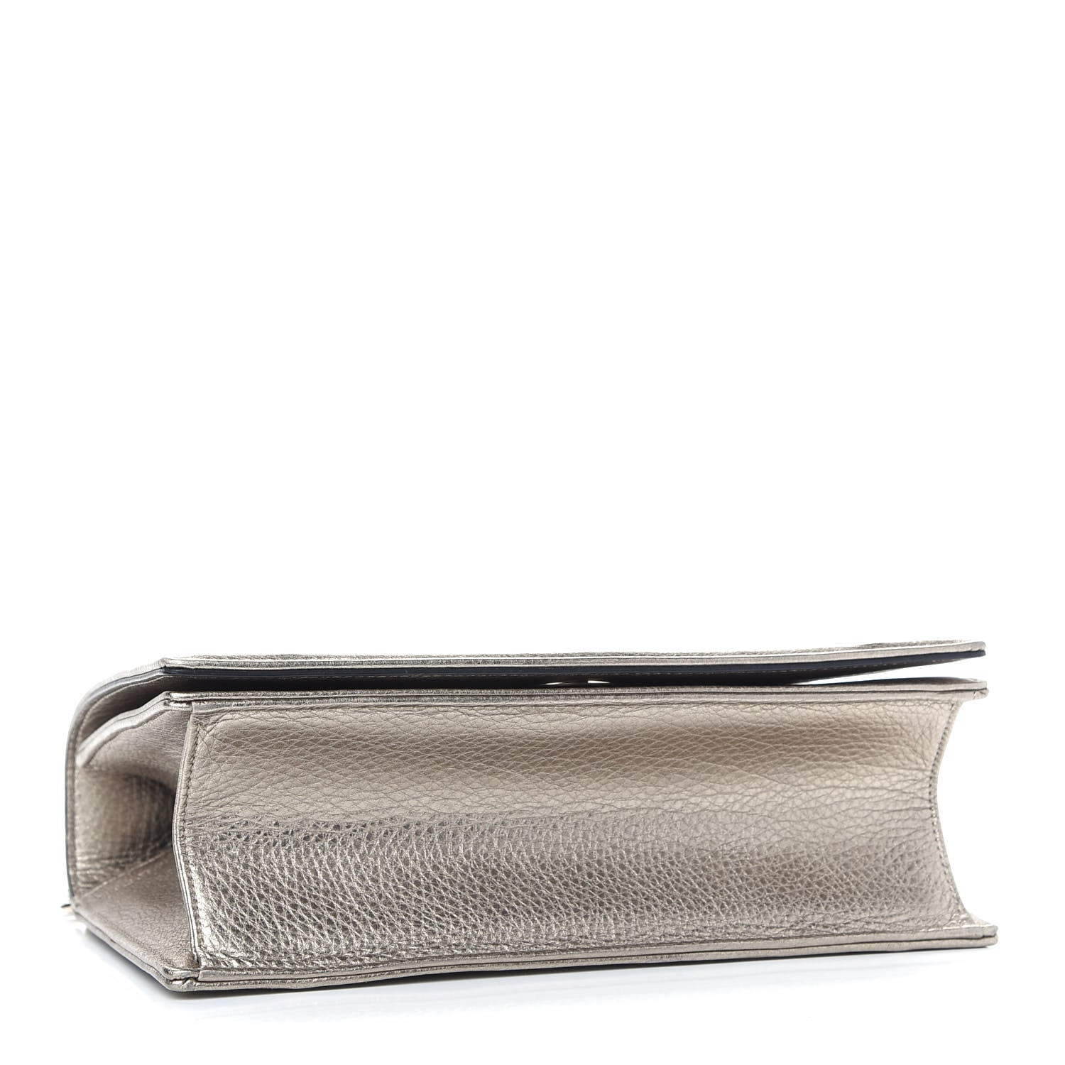 Christian Dior Metallic Grained Calfskin Medium Diorama Flap Bag Pale Gold 4 of 9