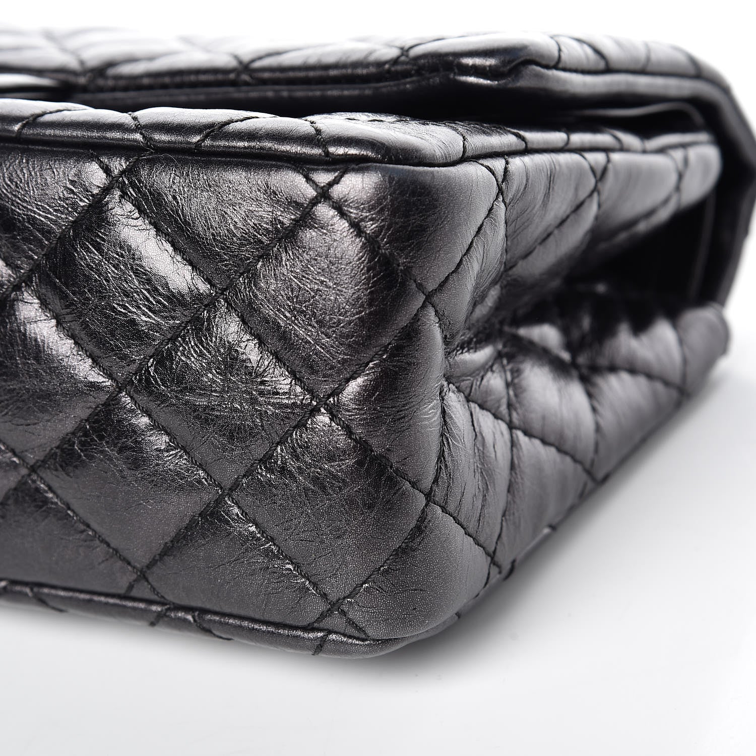 Chanel Metallic Aged Calfskin Quilted 2.55 Reissue 225 Flap So Black 9 of 9