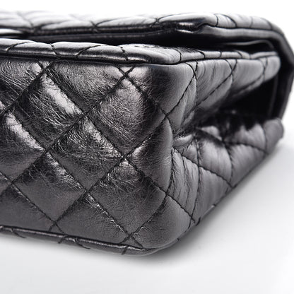 Chanel Metallic Aged Calfskin Quilted 2.55 Reissue 225 Flap So Black 9 of 9