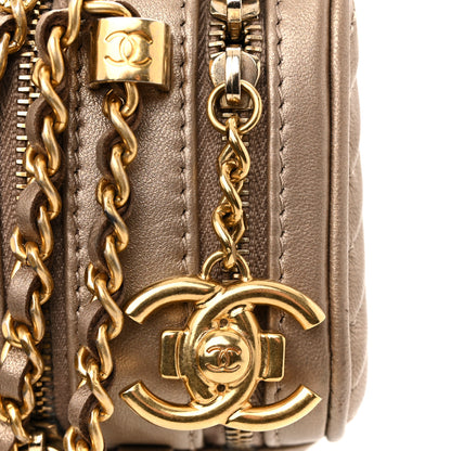 Chanel Metallic Lambskin Mini Coco Boy Camera Case Dark Gold 13 of 15