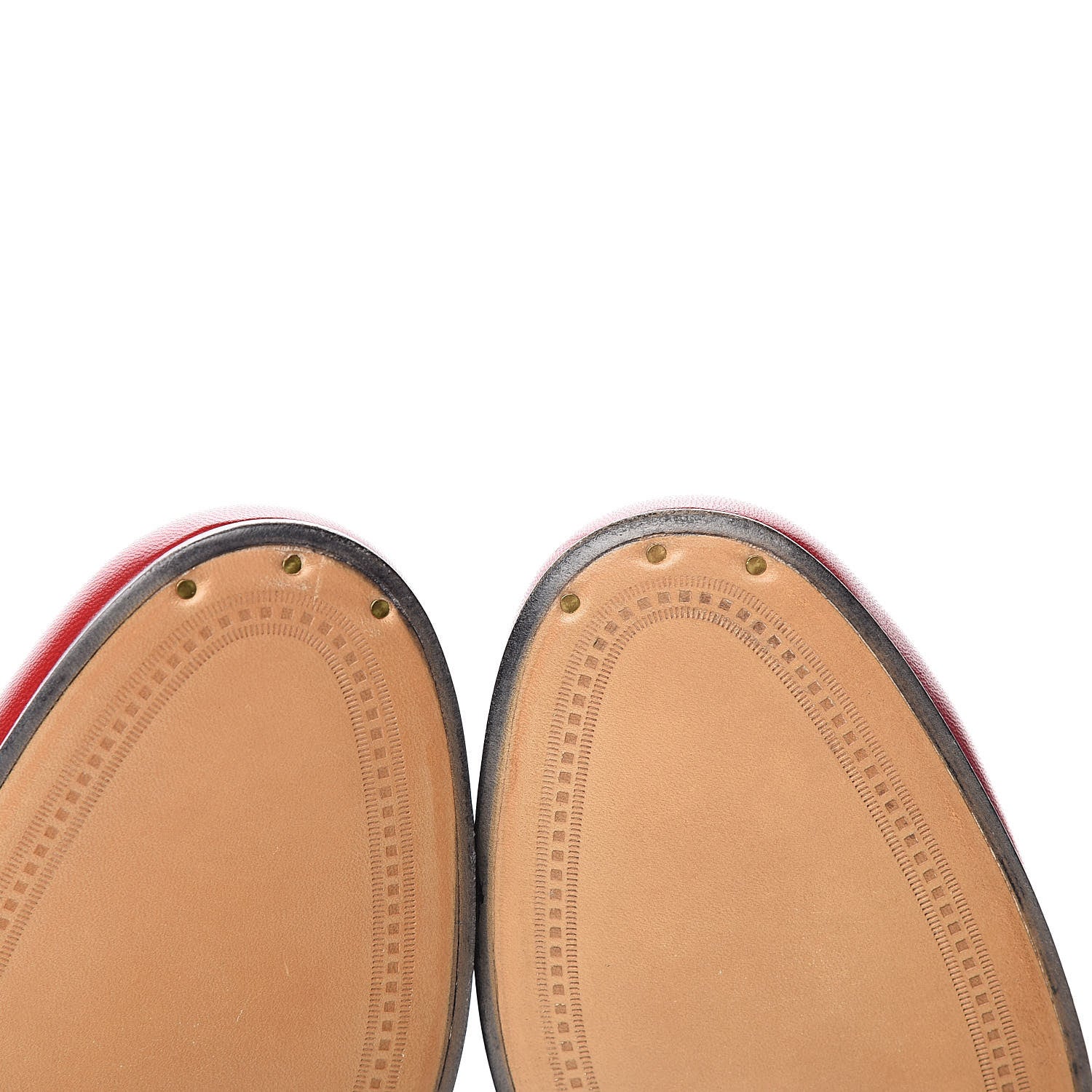 Gucci Malaga Kid Fur Womens Jordaan Loafers 36.5 Hibiscus Red Natural 7 of 9