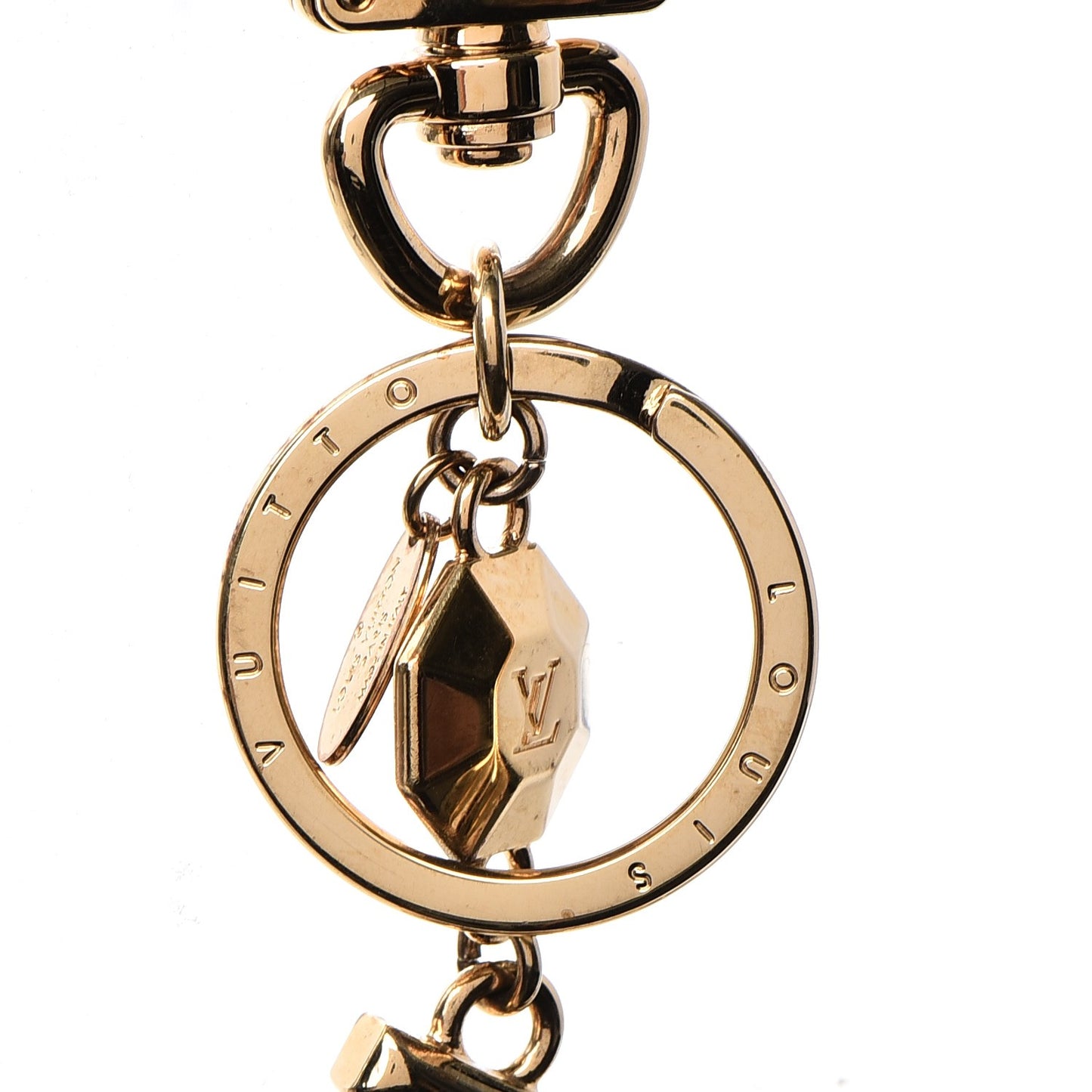 LV Facettes Key Holder Gold