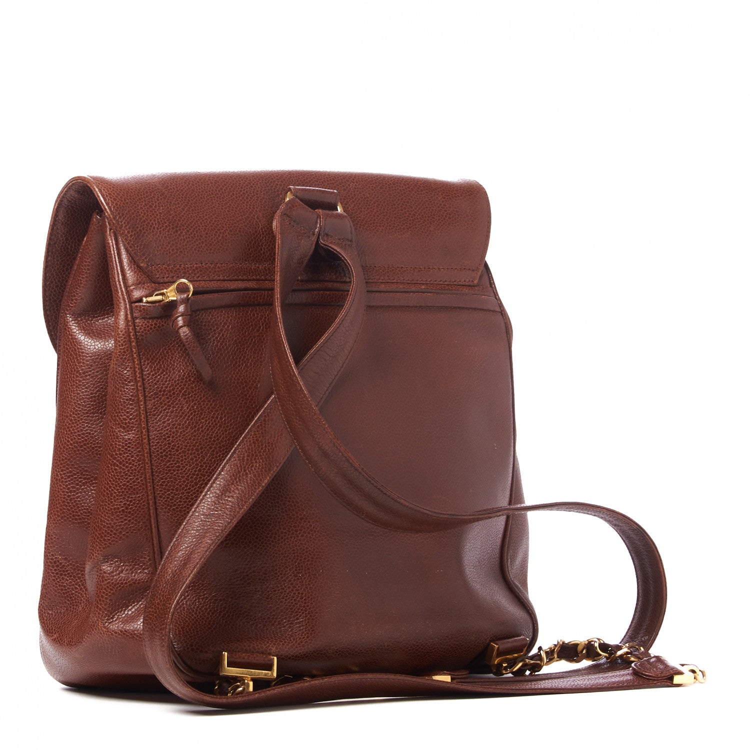 Chanel Caviar CC Backpack Brown 2 of 9