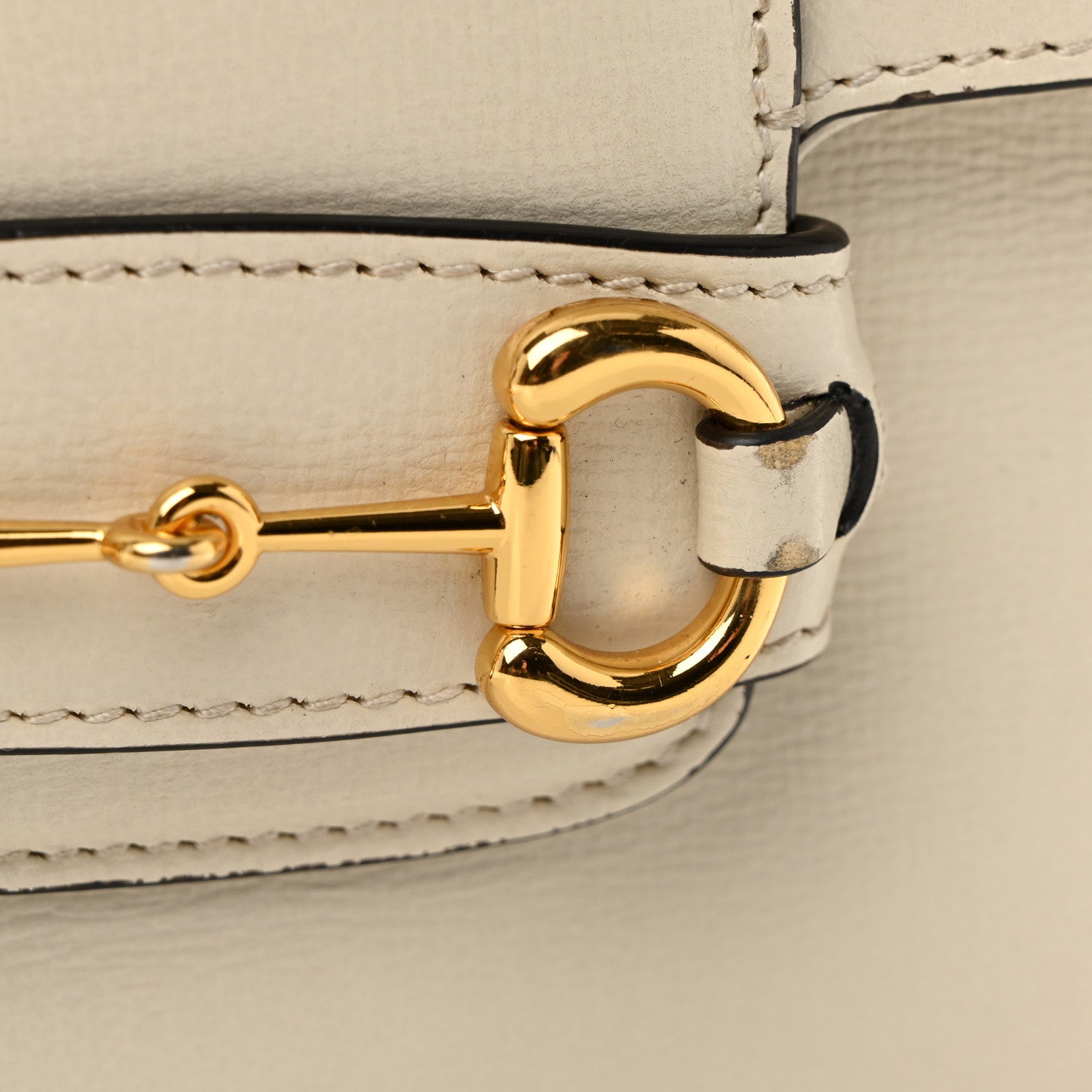Gucci Azalea Calfskin Web Mini Horsebit 1955 Shoulder Bag Mystic White 12 of 14