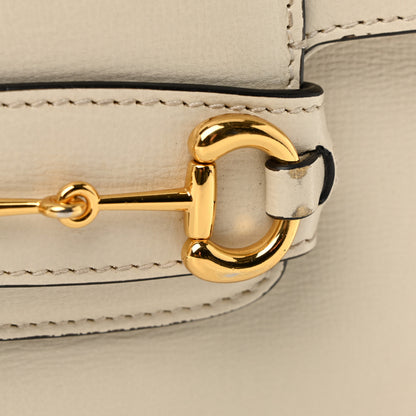 Gucci Azalea Calfskin Web Mini Horsebit 1955 Shoulder Bag Mystic White 12 of 14