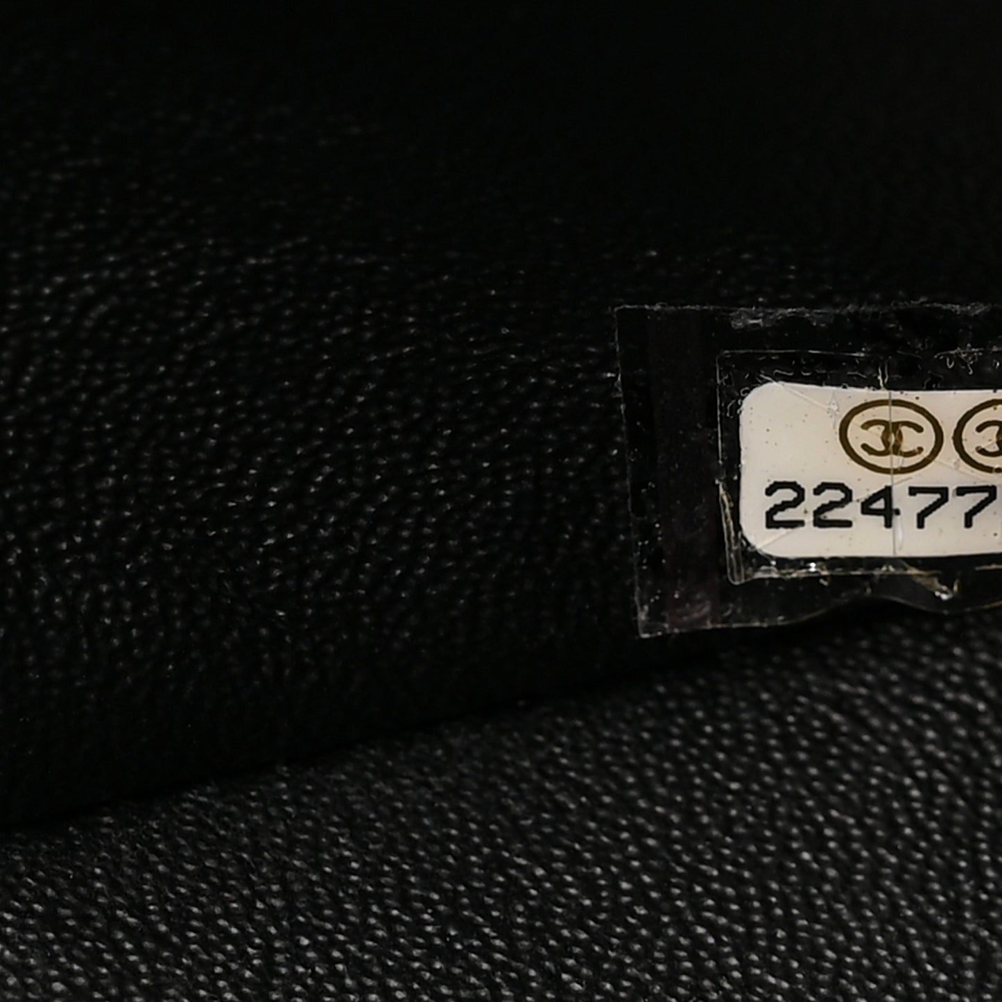 Glazed Calfskin Grommet Embellished Medium Airline Double Flap Black
