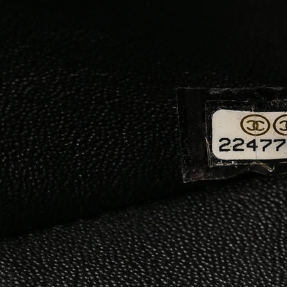 Chanel Glazed Calfskin Grommet Embellished Medium Airline Double Flap Black 7 of 11