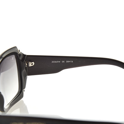 Louis Vuitton Acetate Hortensia Sunglasses Z0365W Black Glitter 6 of 8