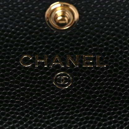 Chanel Caviar Quilted Enamel Coco Casino Flap Card Holder Wallet Black 6 of 8