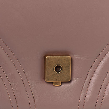 Gucci Calfskin Matelasse Medium GG Marmont Top Handle Shoulder Bag Porcelain Rose 13 of 14