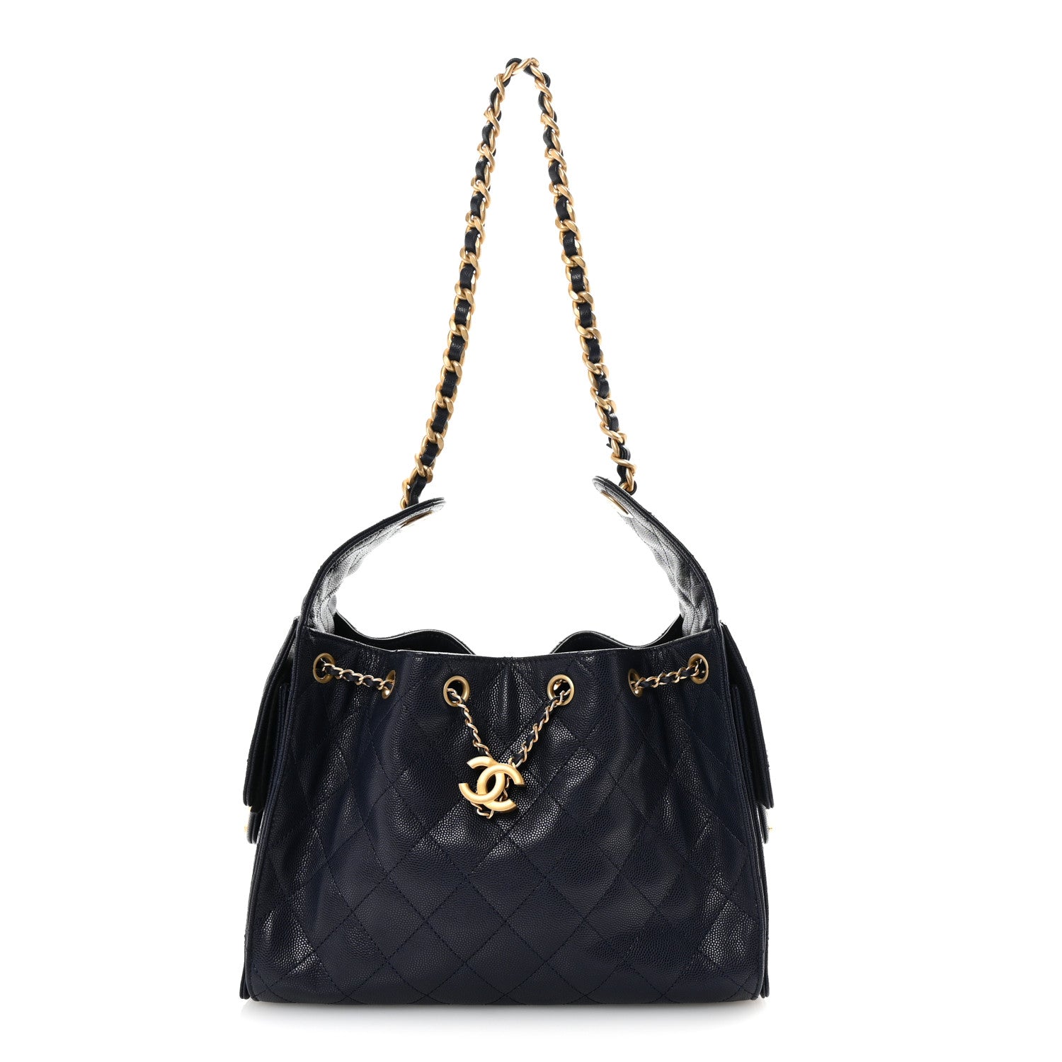 Chanel Caviar Quilted Small Chanel 25 Handbag Dark Navy 1 of 9