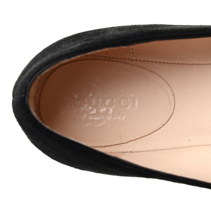 Gucci Kid Scamosciato GG Marmont Fringe Flats 38.5 Black 6 of 7