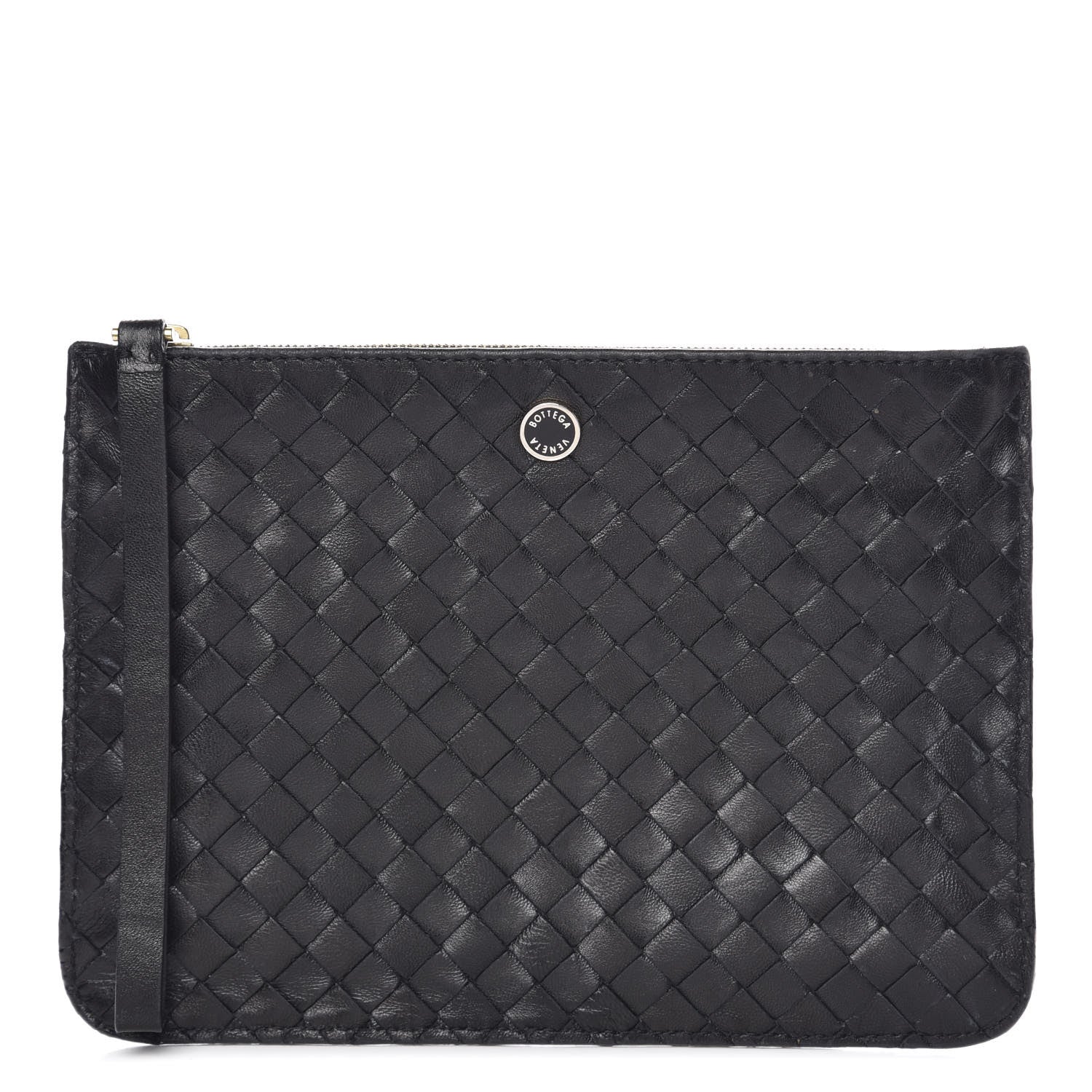 Bottega Veneta Vitello Intrecciato Pouch Black 1 of 7