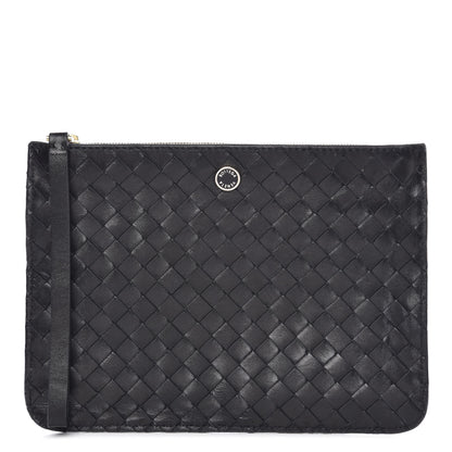 Bottega Veneta Vitello Intrecciato Pouch Black 1 of 7