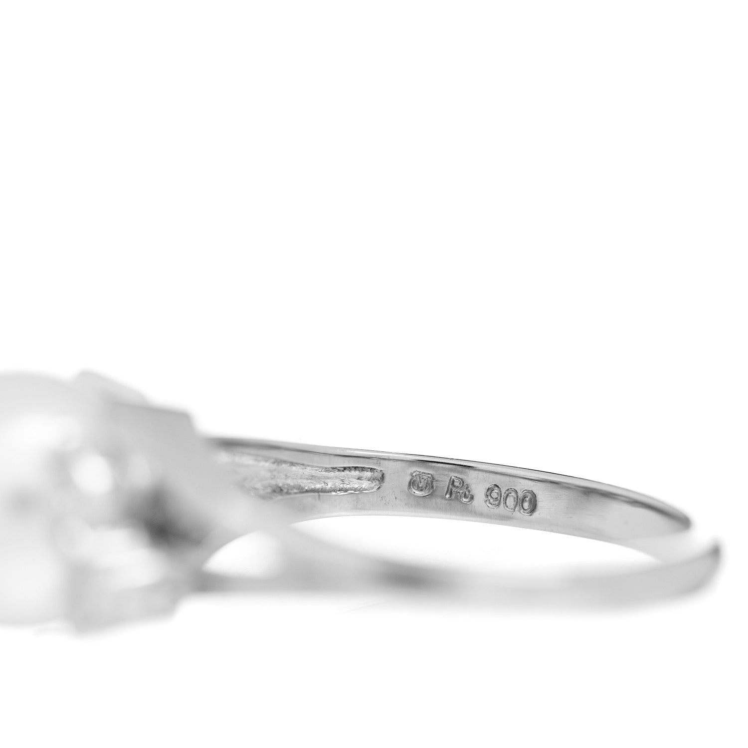 Mikimoto Platinum Diamond Akoya Pearl 9mm Ring 53 6.25 5 of 5