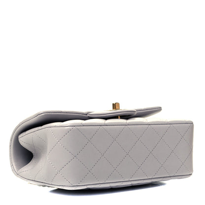 Chanel Lambskin Quilted Mini Top Handle Rectangular Flap Grey 4 of 8