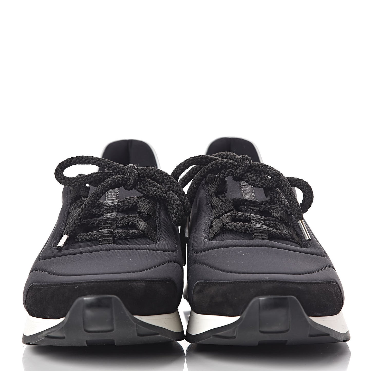 Technical Canvas Mens Miles Sneakers 43.5 Black White