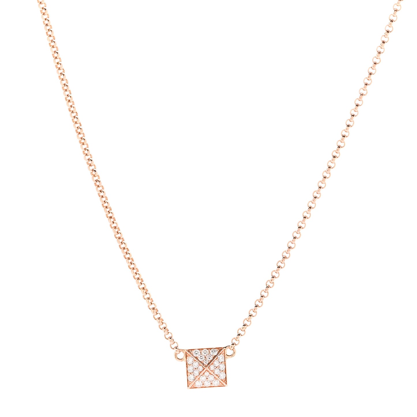 18K Rose Gold Diamond Clou d'H Pendant Necklace