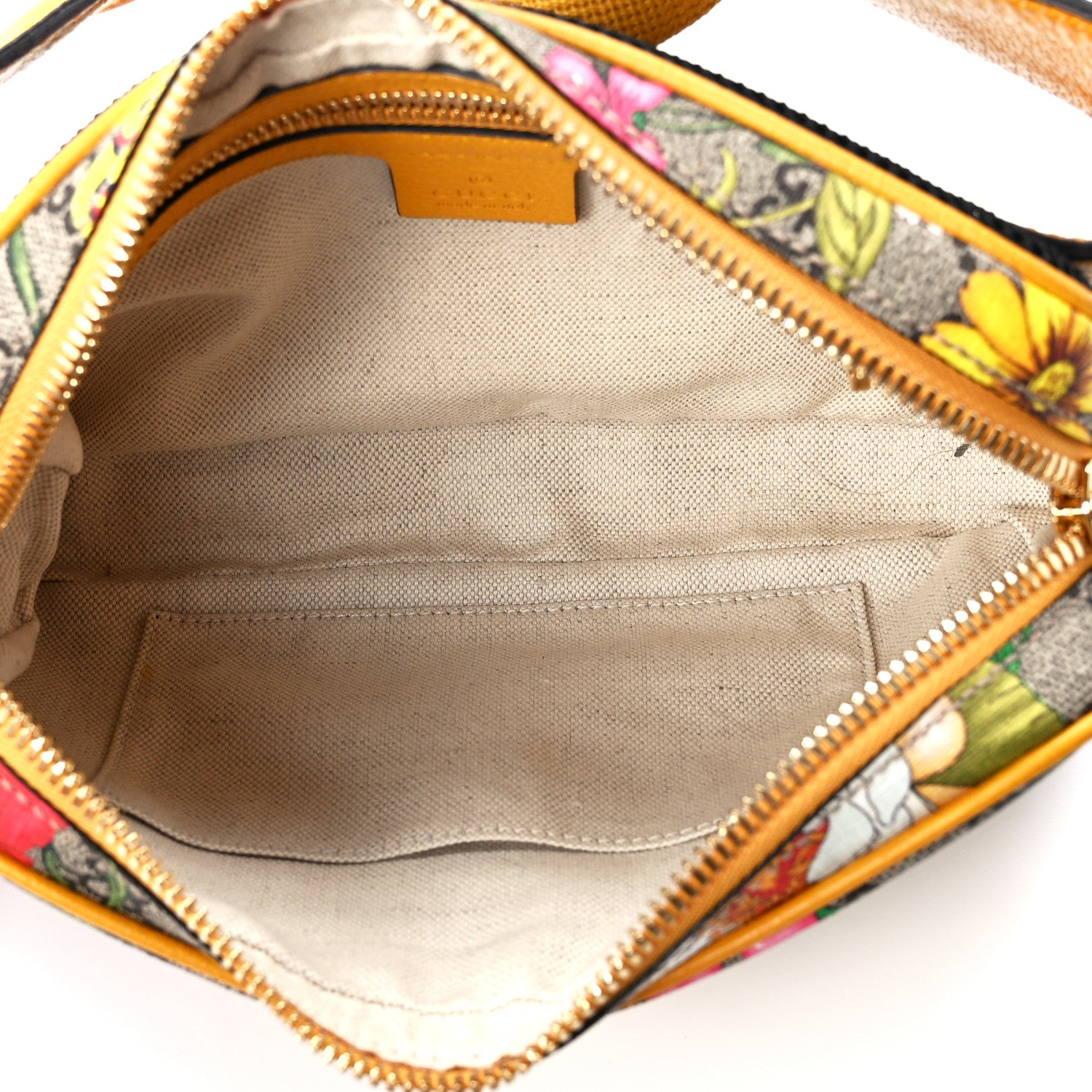 Gucci GG Supreme Monogram Flora Medium Ophidia Belt Bag Beige Multicolor Crop 5 of 12