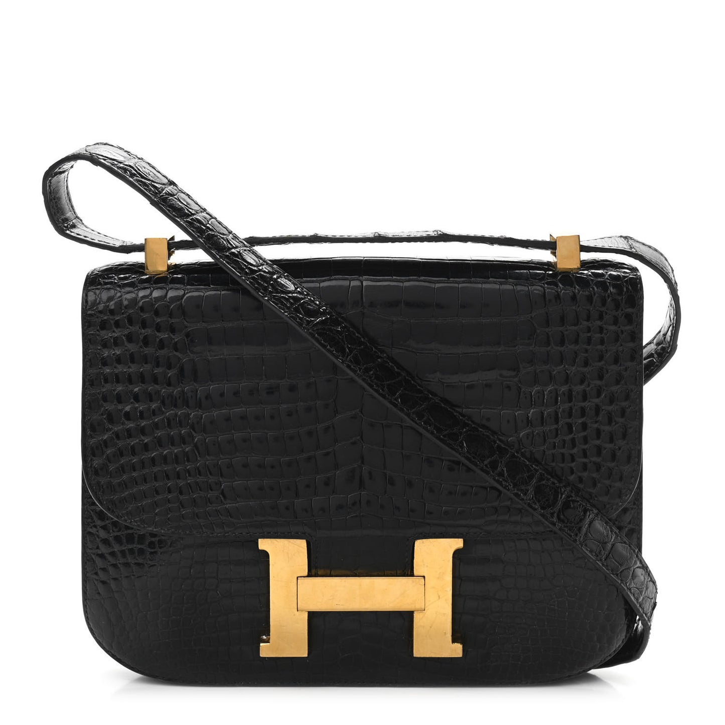 Shiny Porosus Crocodile Constance 23 Black
