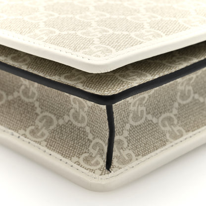 Gucci GG Emblem Monogram Wallet With Strap Beige White 8 of 10