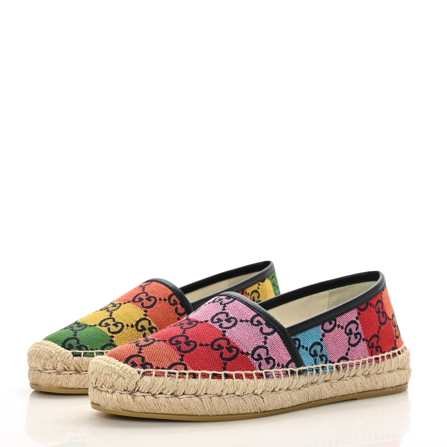 Monogram Multicolor Womens Espadrilles 35 Blue Rainbow Blue