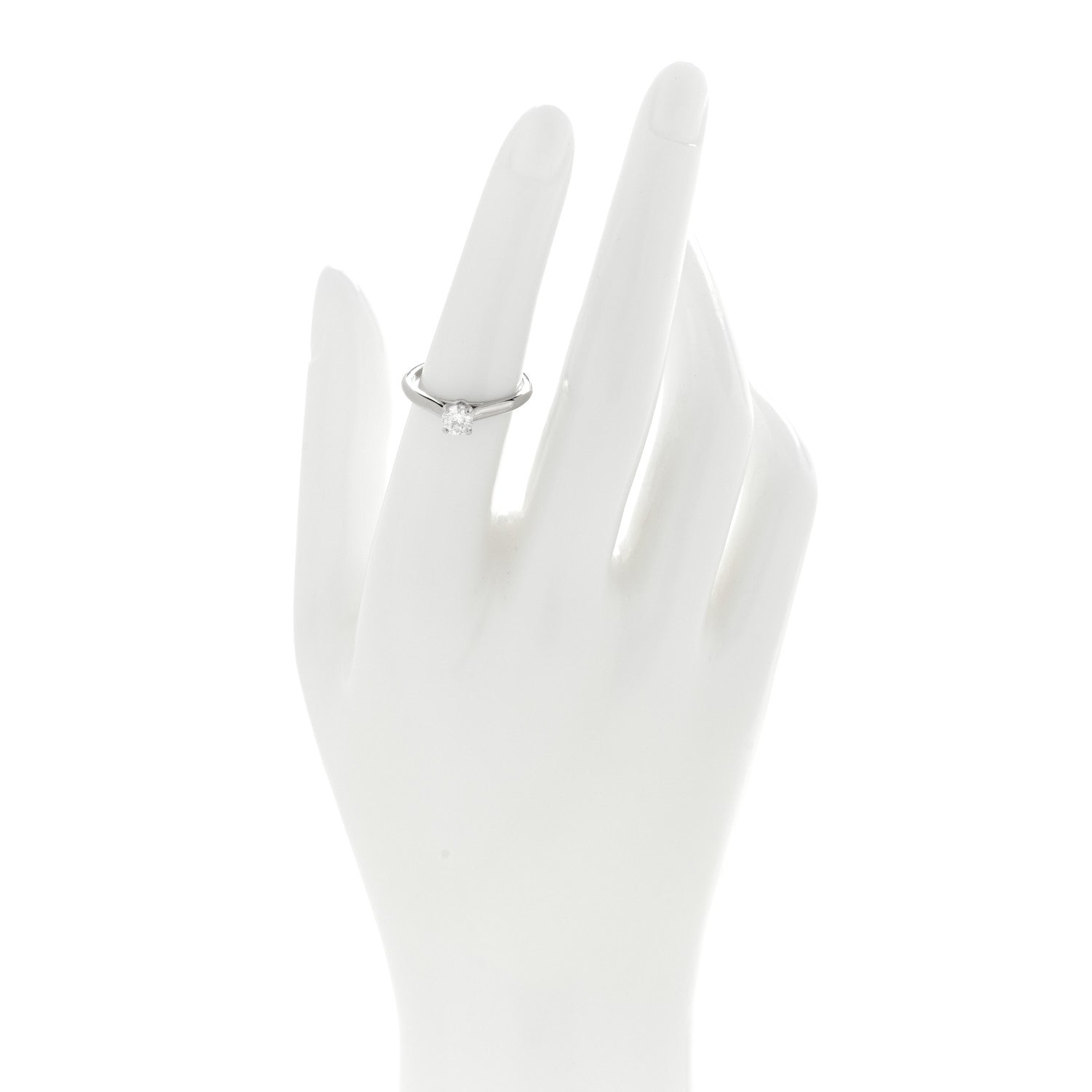 Cartier Platinum Diamond .40ct 1895 Solitaire Engagement Ring 52 6 2 of 5