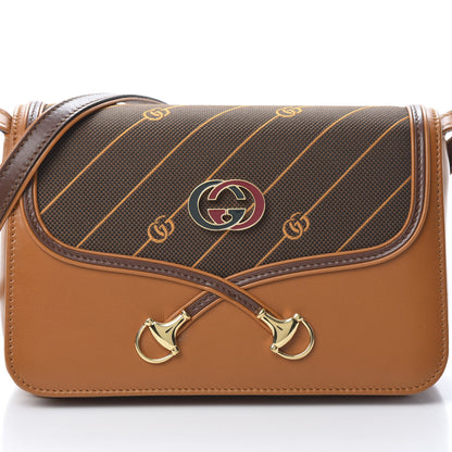 Gucci Calfskin Canvas Diagonal GG Rajah Shoulder Bag Brown 9 of 12