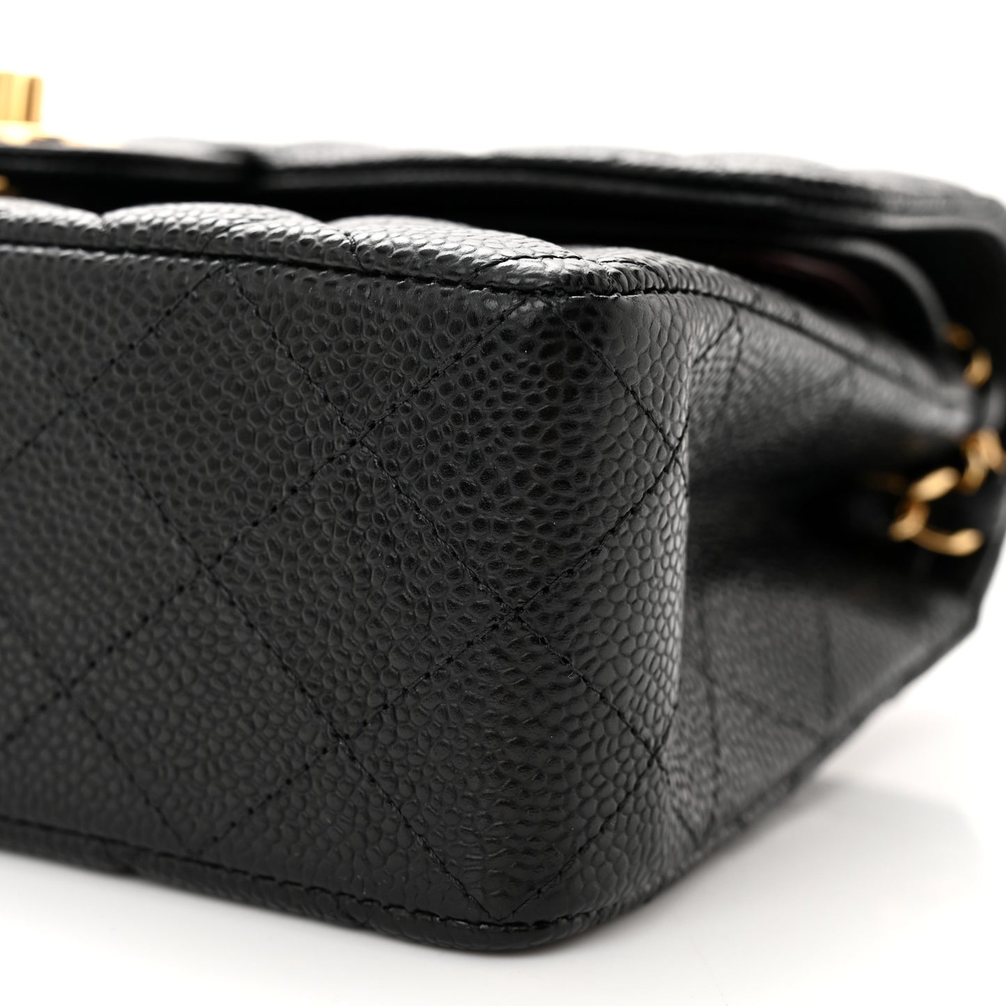 Caviar Quilted Small Double Flap Black