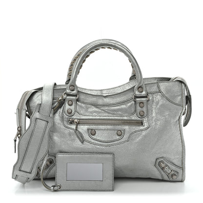 Balenciaga Metallic Agneau Giant 12 Silver Hardware City Gris Aluminum 3 of 12
