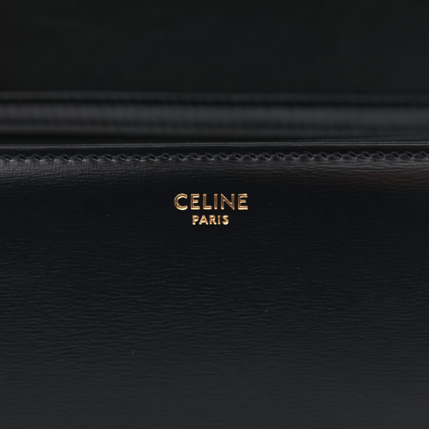 Celine Shiny Calfskin Medium Triomphe Black 6 of 14