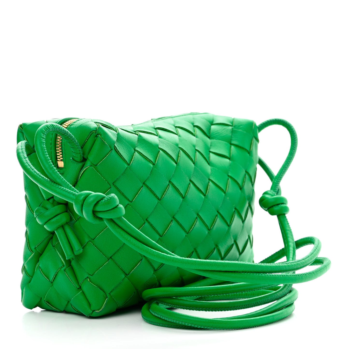 Nappa Intrecciato Mini Loop Camera Bag Parakeet
