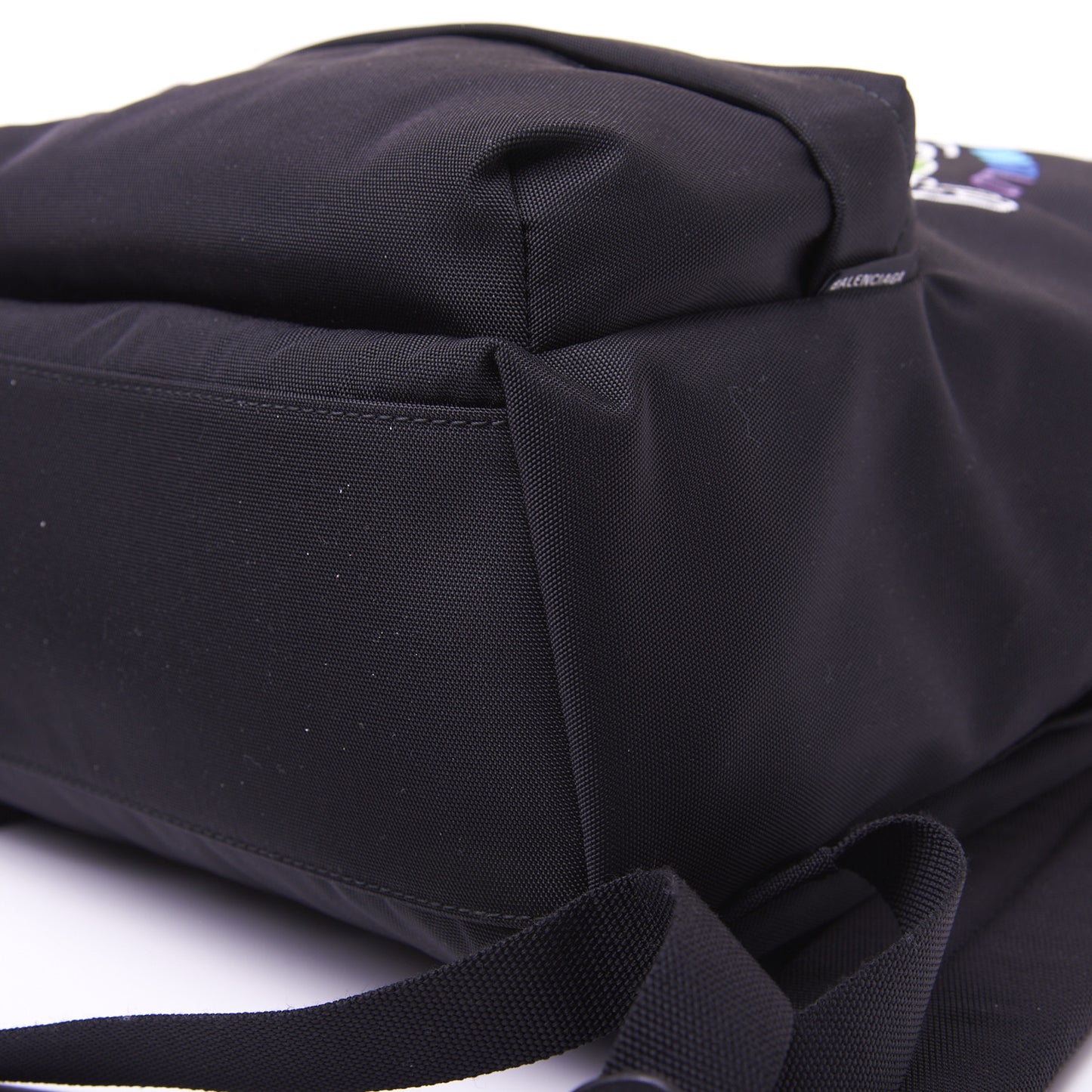 Nylon Embroidered You Are The World Explorer Backpack S Black