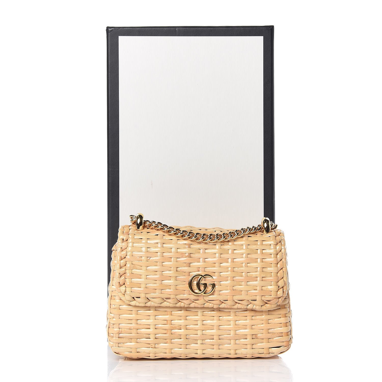 Gucci Glazed Wicker Mini Cestino Shoulder Bag Natural 11 of 11