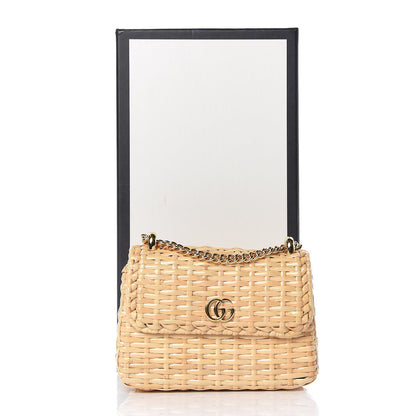 Gucci Glazed Wicker Mini Cestino Shoulder Bag Natural 11 of 11