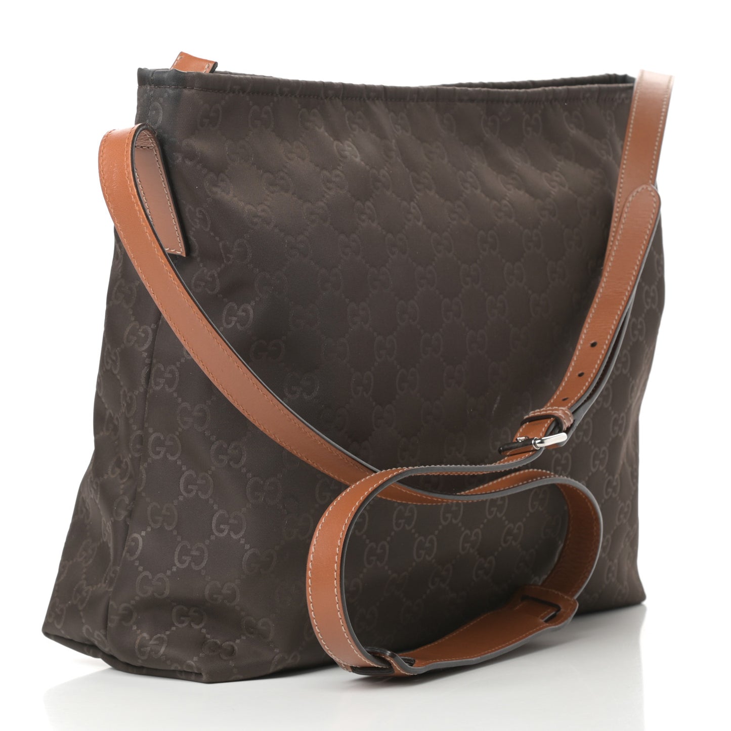 Nylon Guccissima Messenger Bag Brown