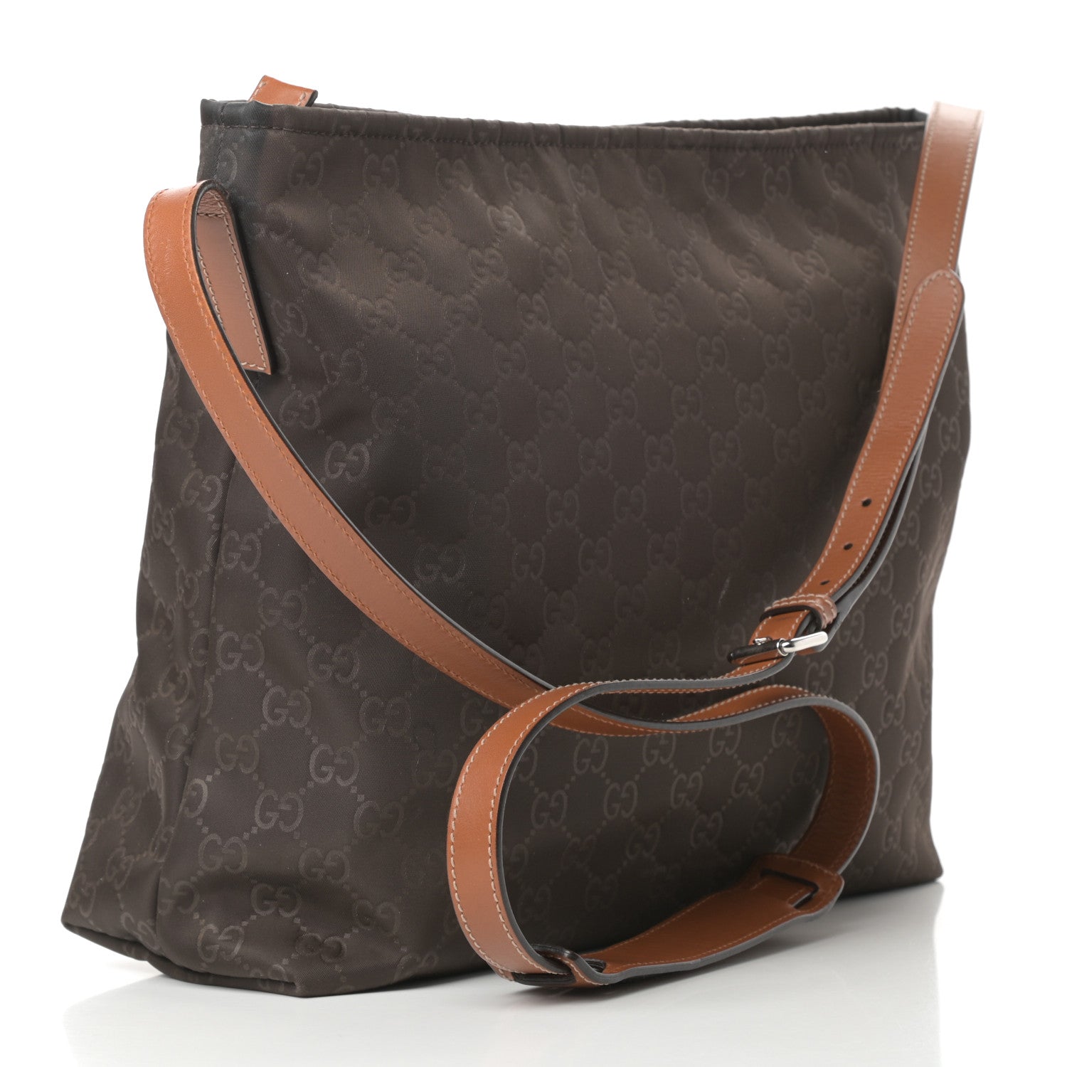 Gucci Nylon Guccissima Messenger Bag Brown 3 of 16